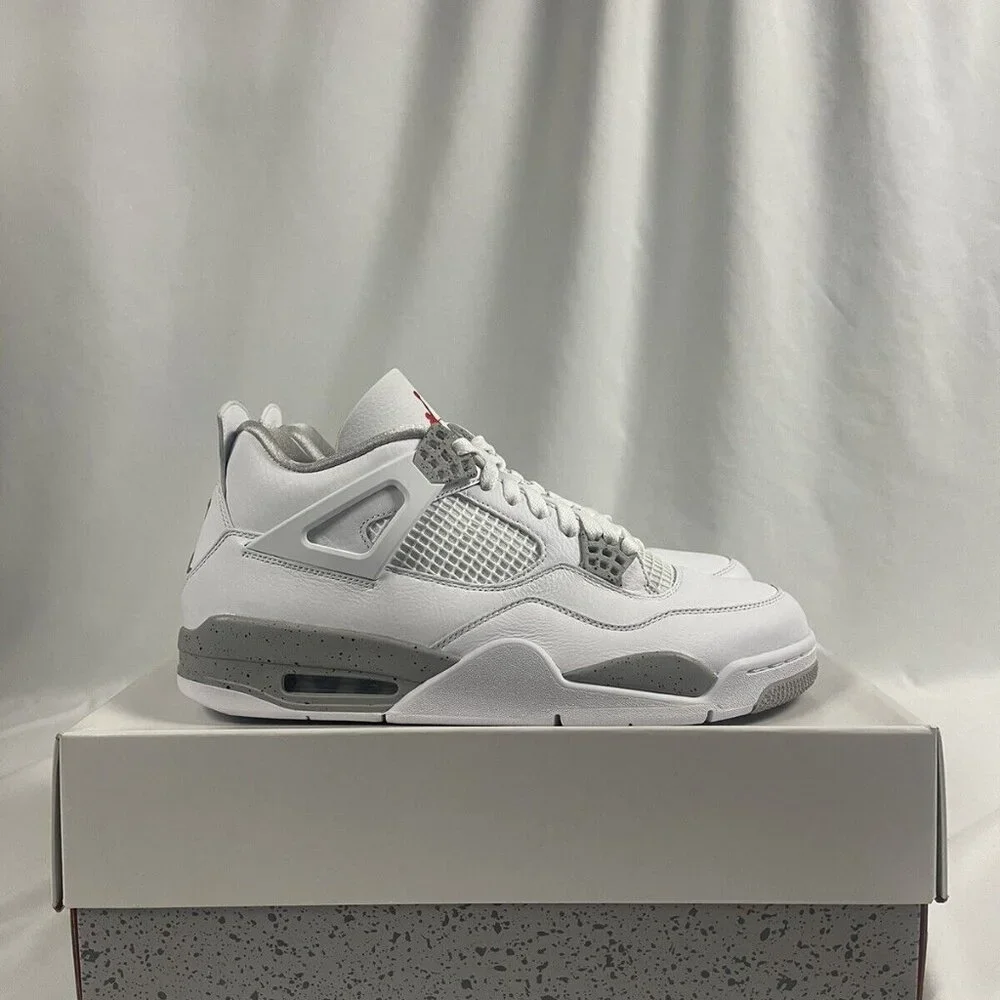 Nike Air Jordan 4 IV 4s Retro OG White Oreo Grey - Picture 4 of 5